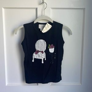 Lourdes Olaire Infantil Girls Tank - color: black - size: 10 (girls)